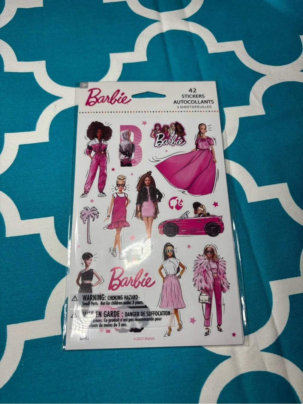 New Barbie 3 pc Bundle Hot Pink Bandage & Sanitizer Carry Set